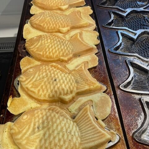 おやつ作りで鯛焼き作りを体験していただき美味しく食べました。皆さんチャッキりを上手に使っていました。＃グループホーム＃鯛焼き