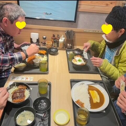 松野やでランチ。安くてお腹いっぱいになれるので嬉しいです＃グループホーム＃松野や