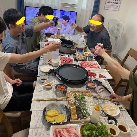 週末高級なお肉ではないですが皆さんでホーム焼き肉して食べました。＃グループホーム＃焼き肉
