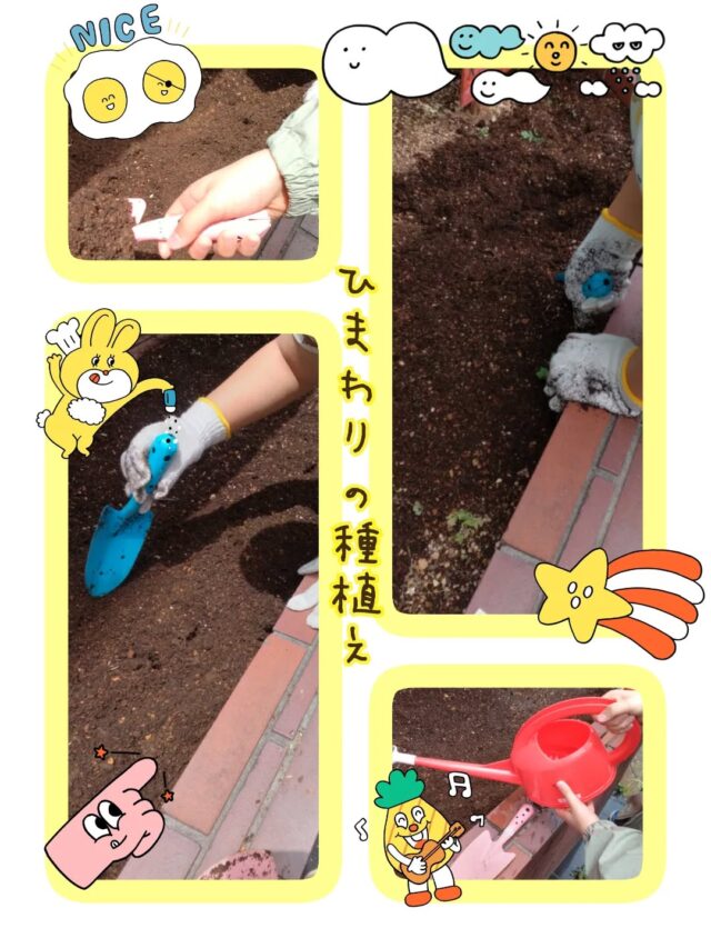 こんにちは！(*´︶`*)

放課後等デイサービスコンパス金沢文庫第一教室です🧭🌈

今回は、【ひまわりの種植え】の様子です✨️

晴れの日に、教室前にある花壇に
ひまわりの種を植えました🌻✨️

毎年、とても背の高いひまわりに育つので
今年も楽しみです👍🏻

*･゜ﾟ･*:.｡..｡.:*･:

ご見学、ご質問等、
お気軽にお問い合わせください🍀

☎︎045-752-9494

#放デイ
#金沢区
#療育
#ASD
#ADHD